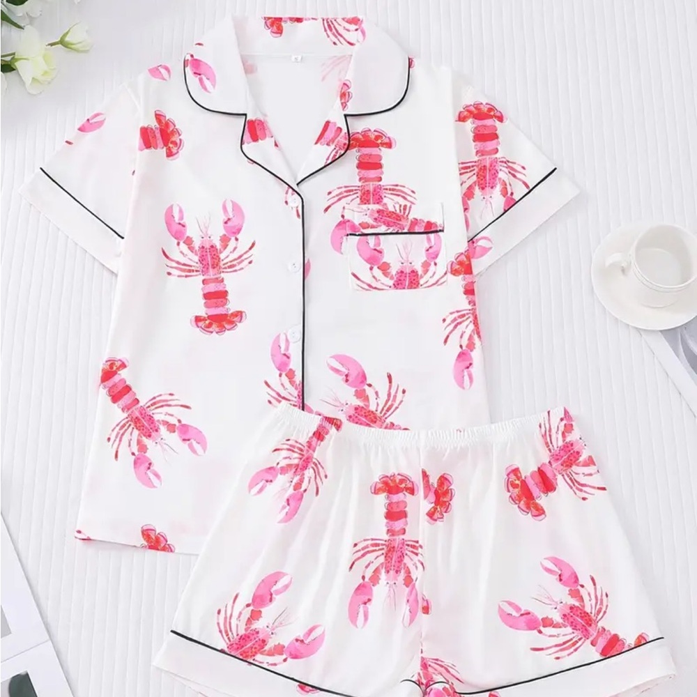 NWOT Lobster PJ pajama set, women’s L.